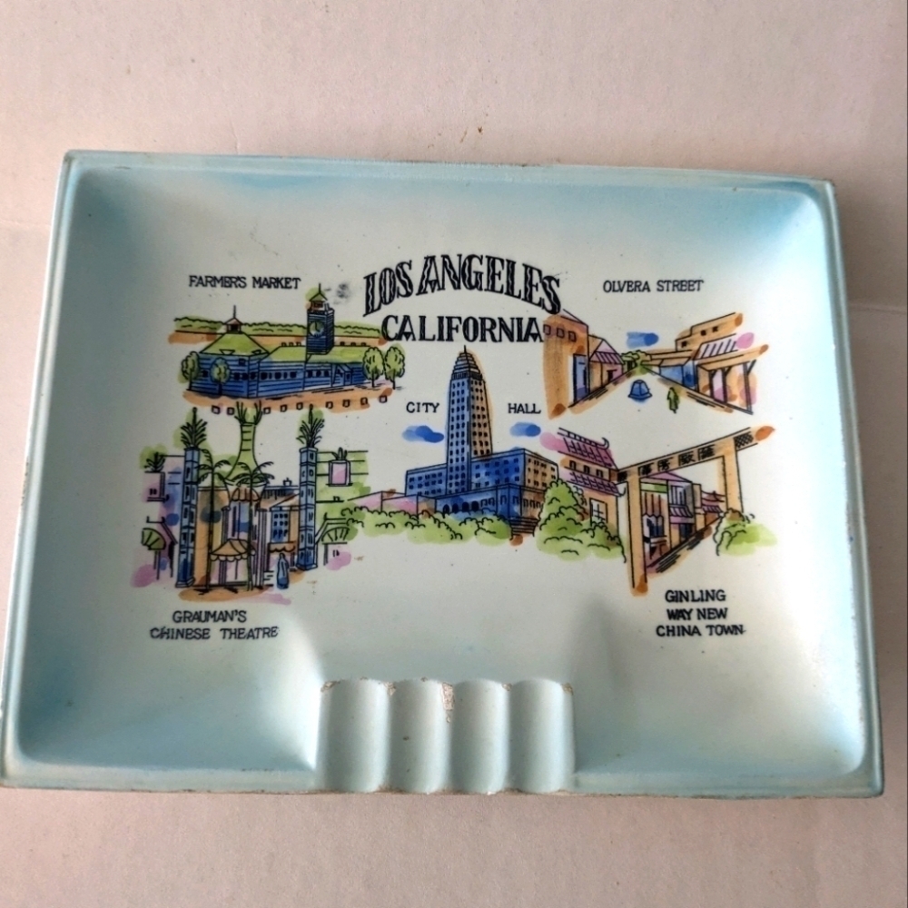 California Vintage Souvenir Ashtray Trinket Dish.